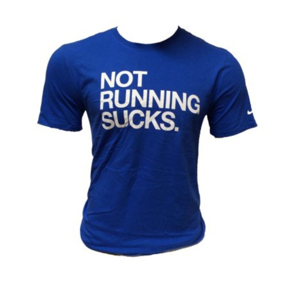 Nike "Not Running Sucks" T-shirt NWT color blue XL